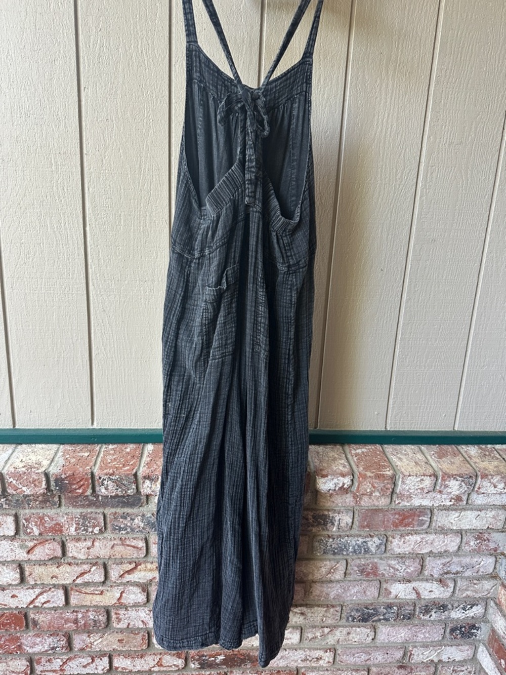 NATURAL LIFE Charcoal Striped Wide-Leg Jumpsuit - Picture 4 of 5